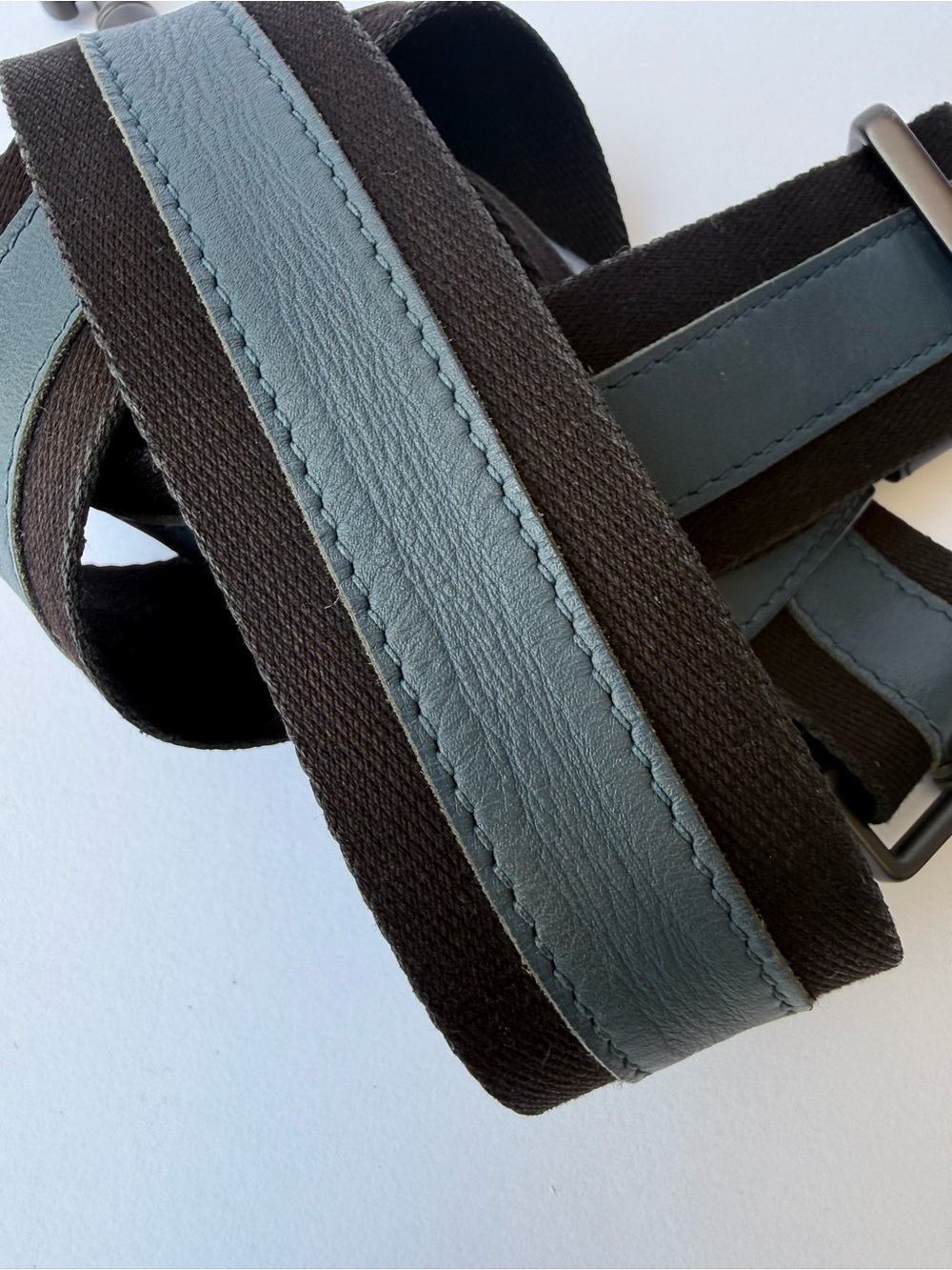 Bottega Veneta Slate Blue Intrecciato Leather Crossbody Tote/ clutch- Unisex! - Picture 12 of 17